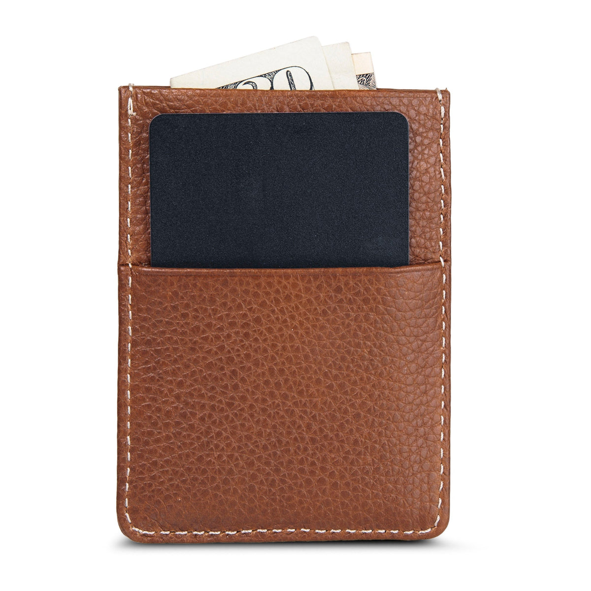 Eddie Bauer EB Signature Top Stitch Magnetic Leather Card Case alternate view 3