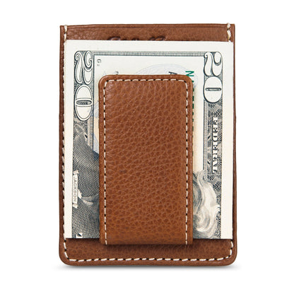 Eddie Bauer EB Signature Top Stitch Magnetic Leather Card Case alternate view 4