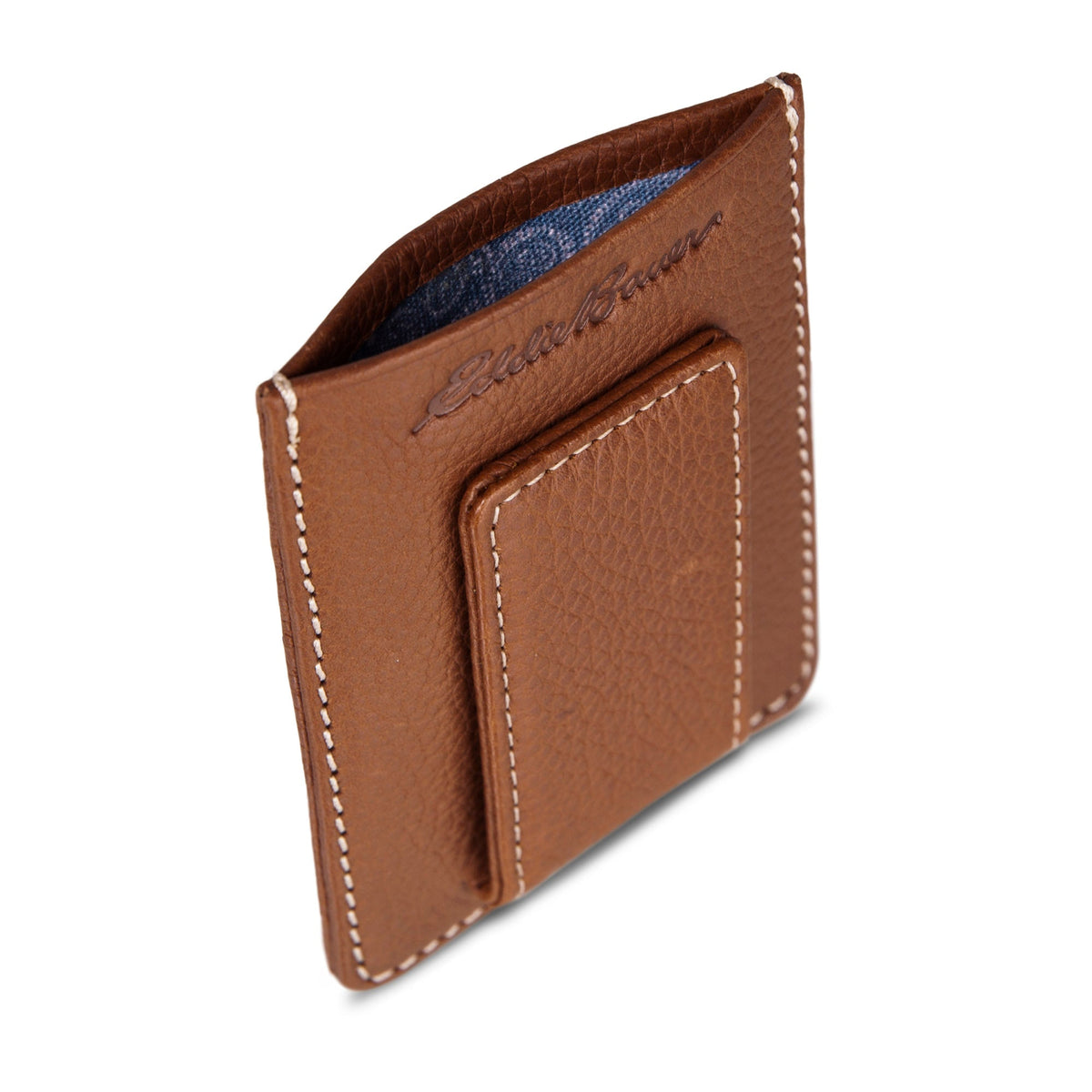 Eddie Bauer EB Signature Top Stitch Magnetic Leather Card Case alternate view 5