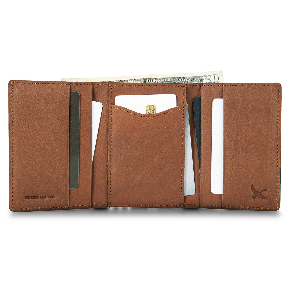 Eddie Bauer EB Outdoor Leather Trifold Wallet alternate view 4