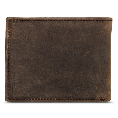 Eddie Bauer Leather Removable Passcase Wallet With Embossed Sasquatch alternate view 1