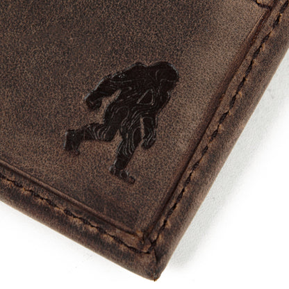Eddie Bauer Leather Removable Passcase Wallet With Embossed Sasquatch alternate view 3