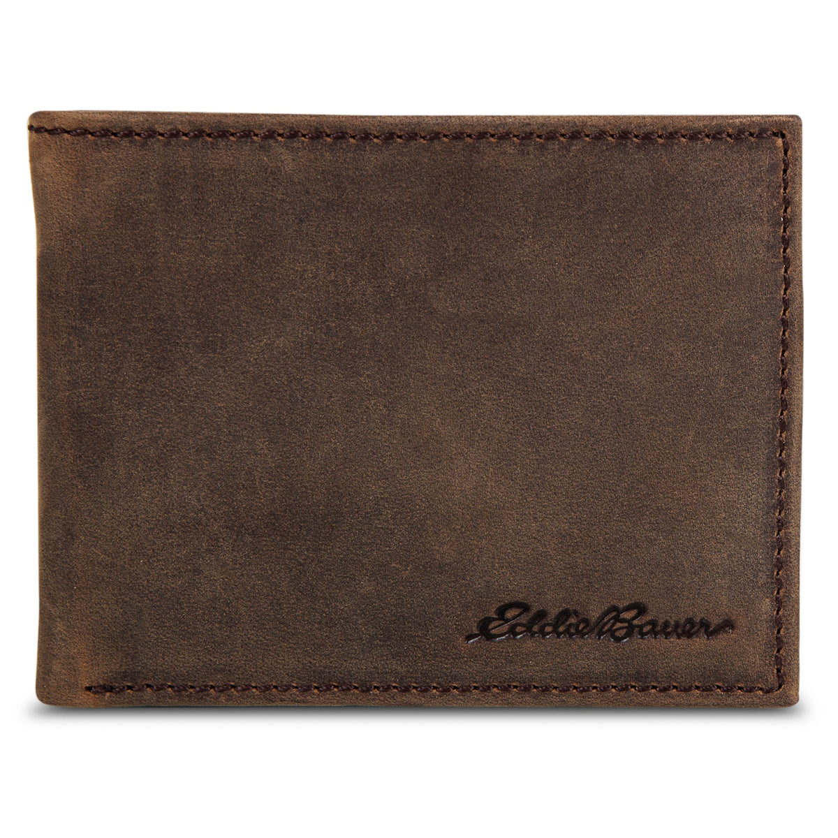 Eddie Bauer Leather Removable Passcase Wallet With Embossed Sasquatch product image