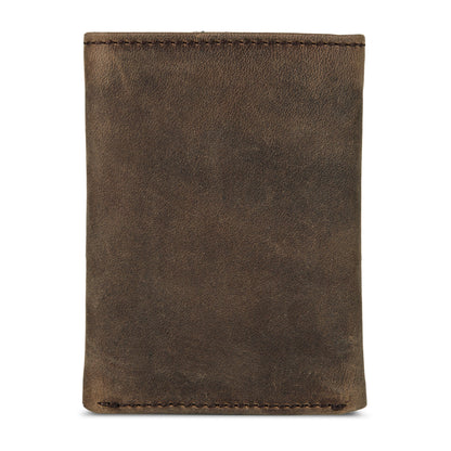 Eddie Bauer Leather Trifold Wallet With Embossed Sasquatch alternate view 1