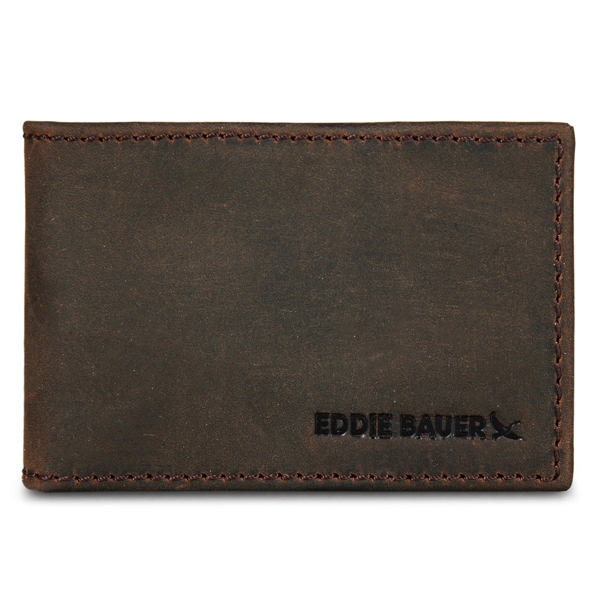 Eddie Bauer Money Clip Bifold Leather Wallet With Embossed Sasquatch product image