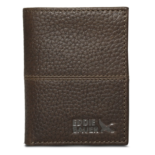 Eddie Bauer Extra Capacity Rugged Leather Trifold With Flip ID alternate view 1