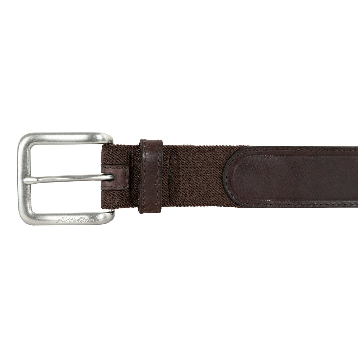 Eddie Bauer Men's Rugged Leather Belt With Stretch Tab alternate view 2