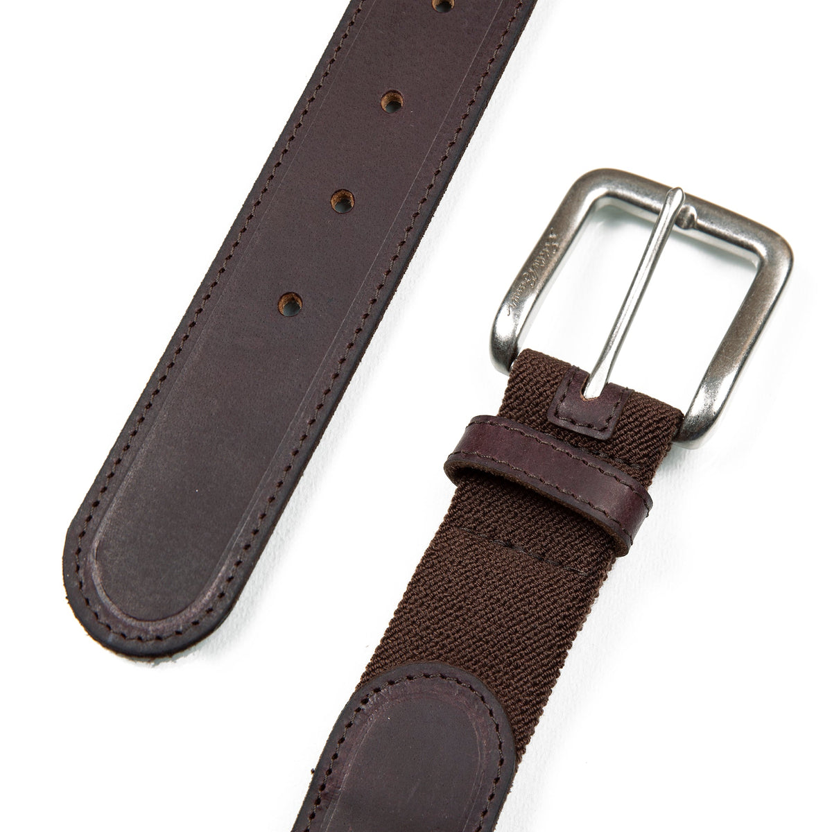 Eddie Bauer Men's Rugged Leather Belt With Stretch Tab alternate view 3