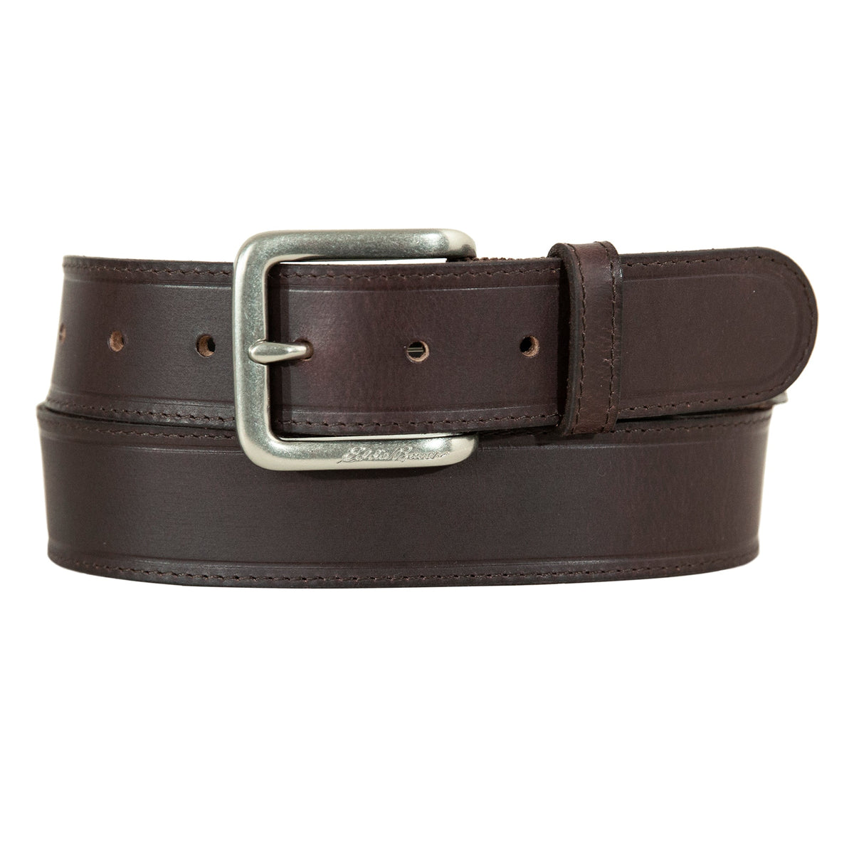 Eddie Bauer Men's Rugged Leather Belt With Stretch Tab product image