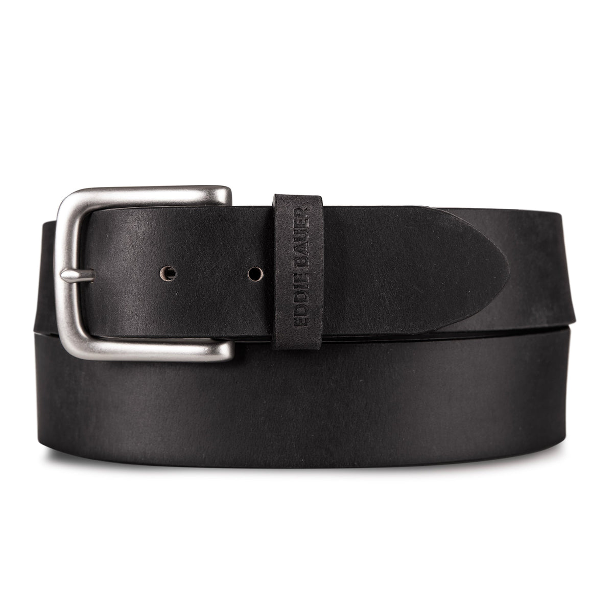 Eddie Bauer Men's Bridle Leather Belt With Nickel Finish Buckle product image