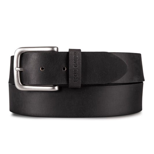 Eddie Bauer Men's Bridle Leather Belt With Nickel Finish Buckle product image