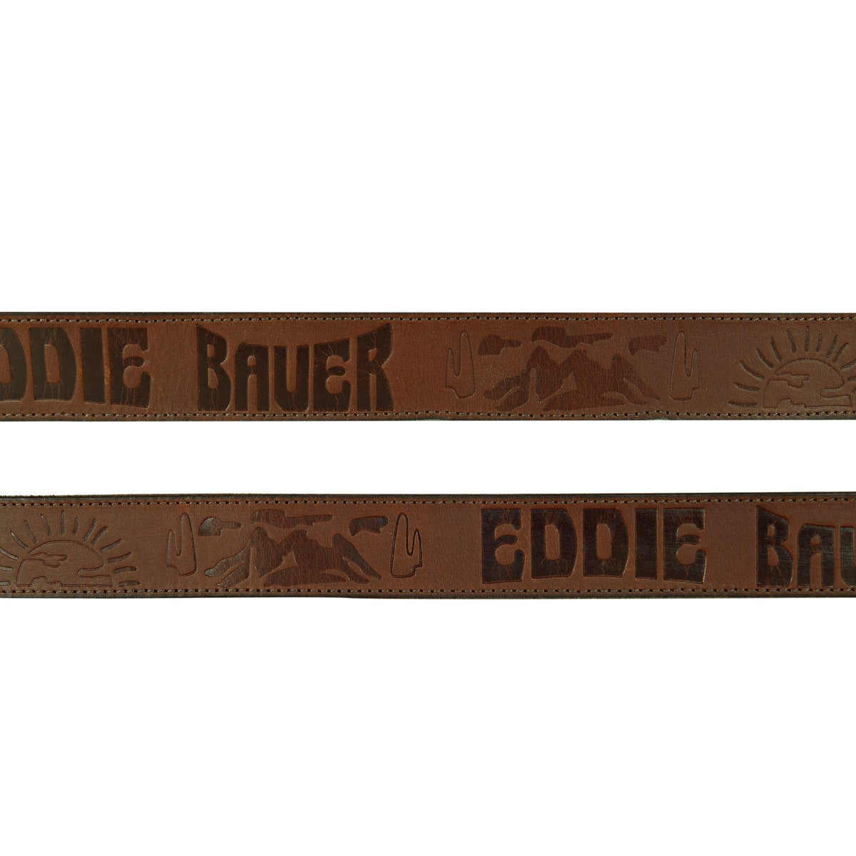 Eddie Bauer Men's Debossed Eddie Bauer Logo Leather Belt alternate view 1