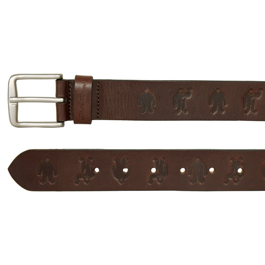 Eddie Bauer Men's Embossed Sasquatch Harness Leather Belt alternate view 1