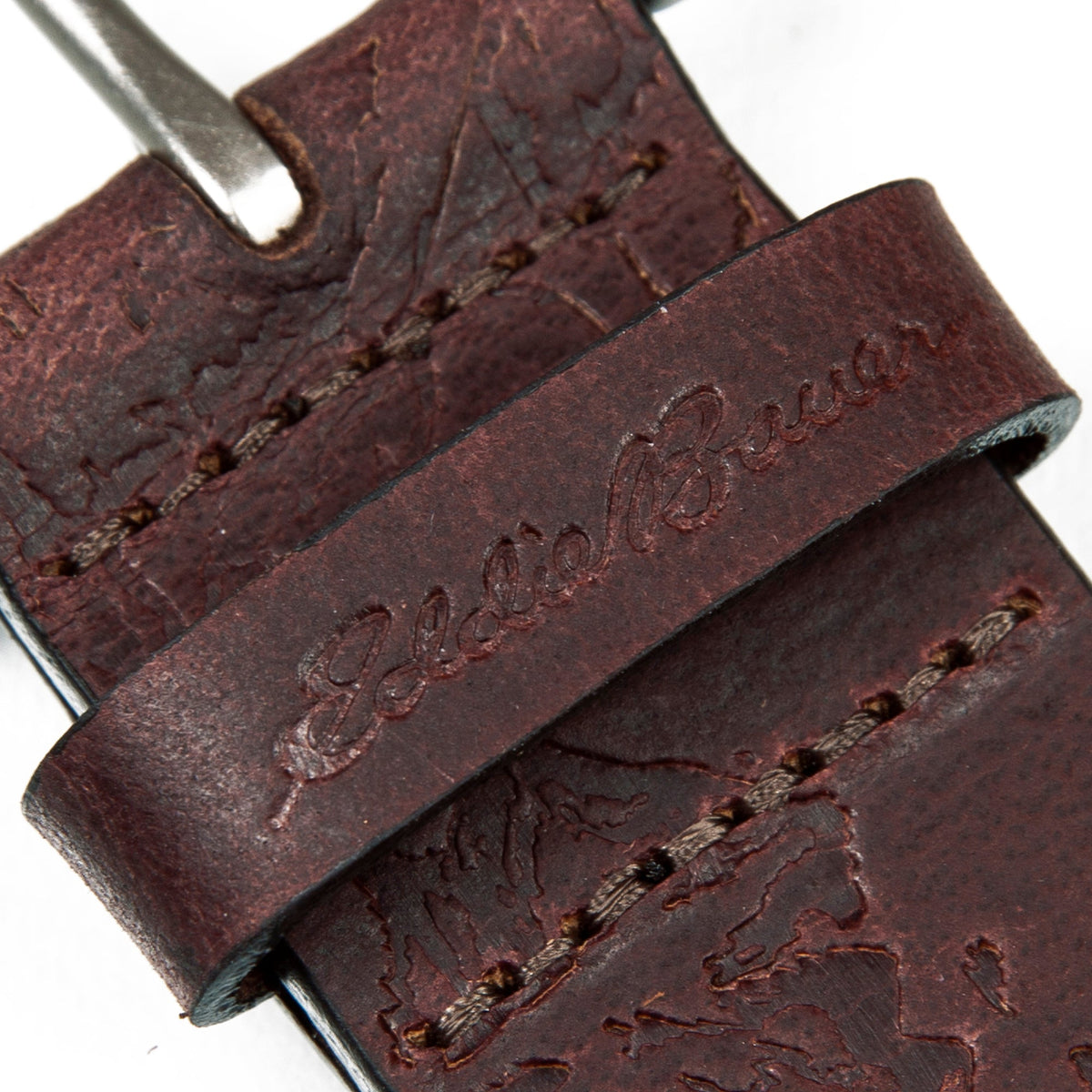 Eddie Bauer Men's Debossed Live Your Adventure Leather Belt alternate view 1