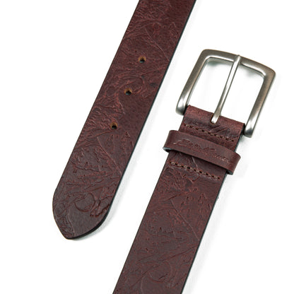 Eddie Bauer Men's Debossed Live Your Adventure Leather Belt alternate view 2