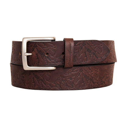 Eddie Bauer Men's Debossed Live Your Adventure Leather Belt product image