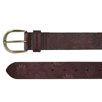 Eddie Bauer Women's Floral Tooled Leather Belt alternate view 1
