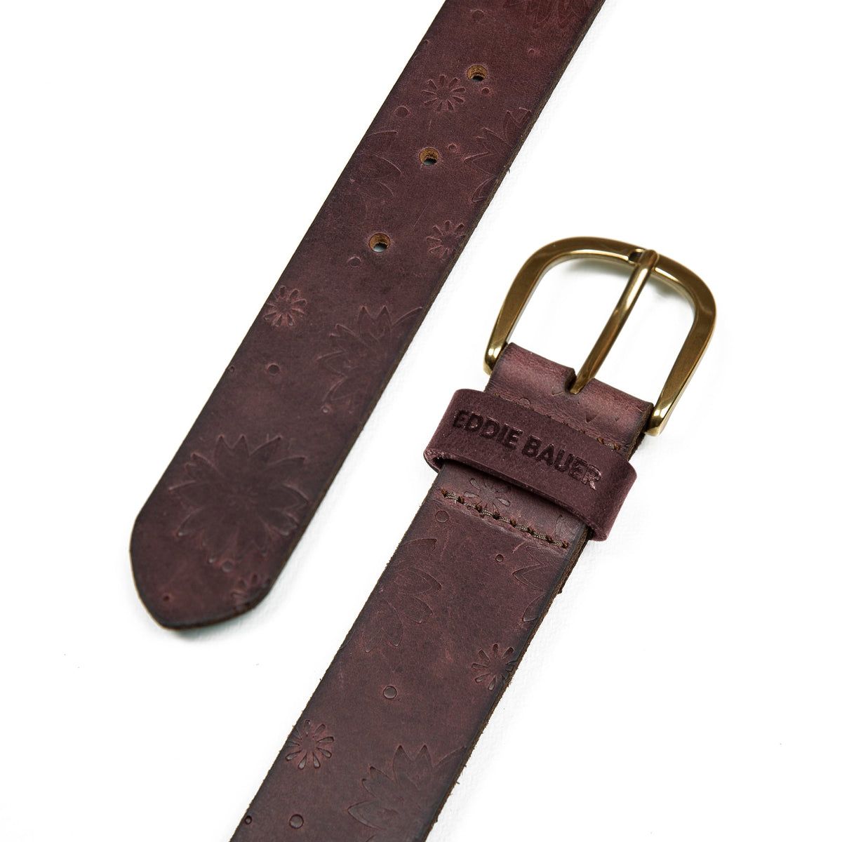 Eddie Bauer Women's Floral Tooled Leather Belt alternate view 3