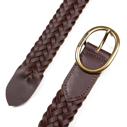 Eddie Bauer Women's Center Bar Woven Leather Belt alternate view 3