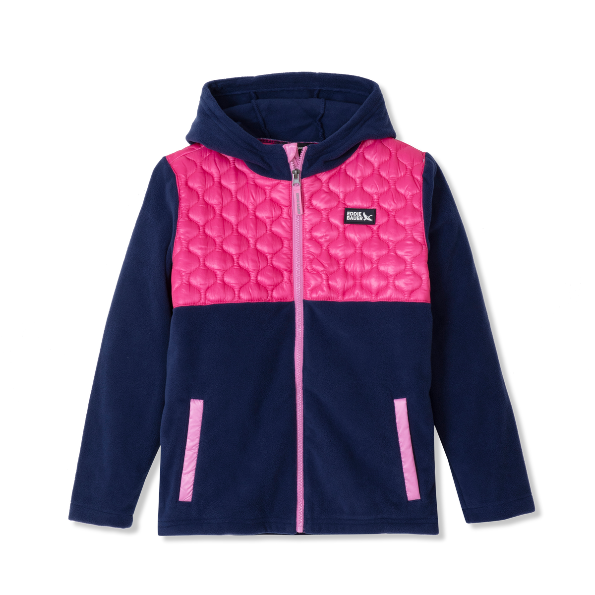 Eddie Bauer Kids Quest Fleece Mixed Media Hooded Jacket alternate view 2