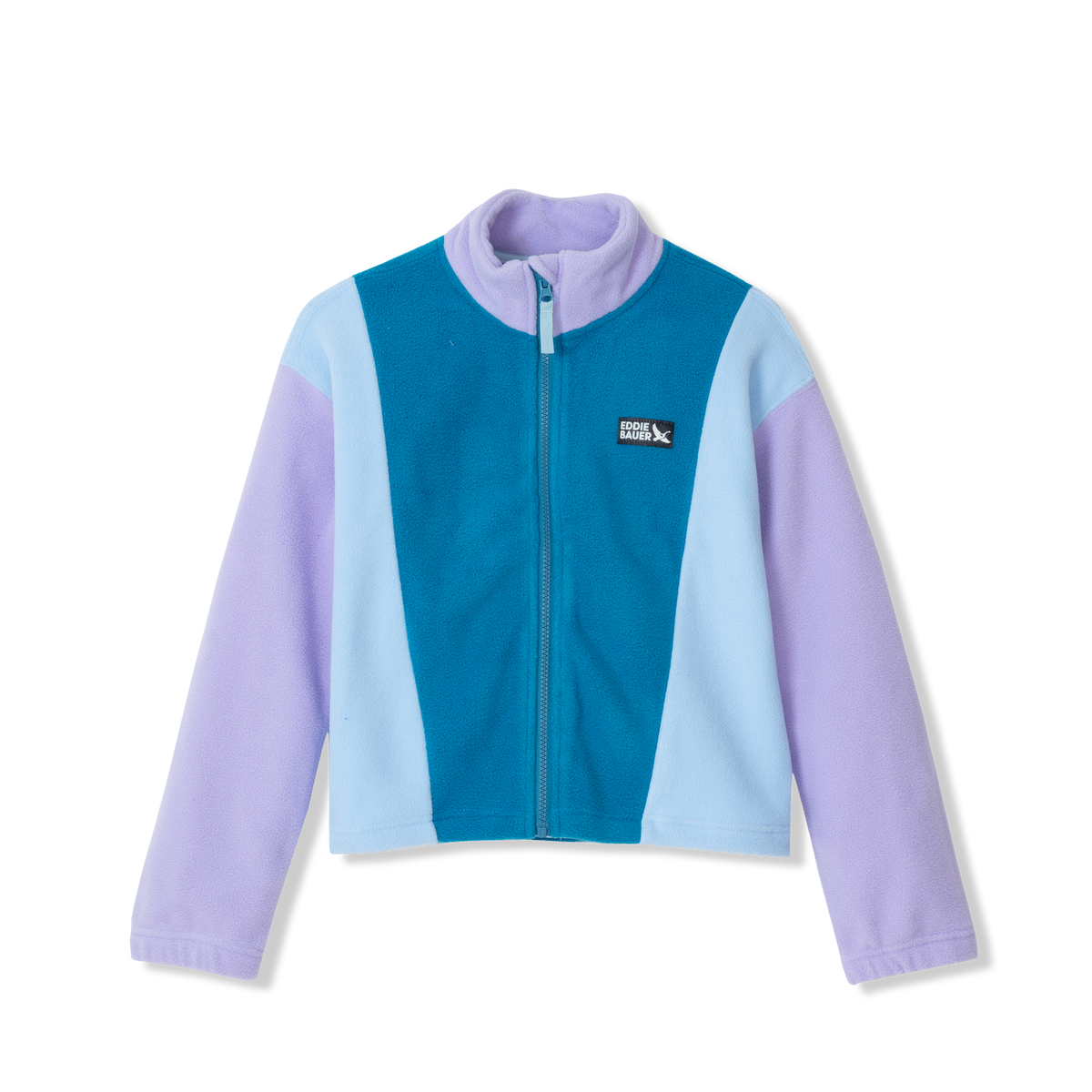 Eddie Bauer Girls Quest Fleece Colorblock Full Zip Jacket alternate view 3