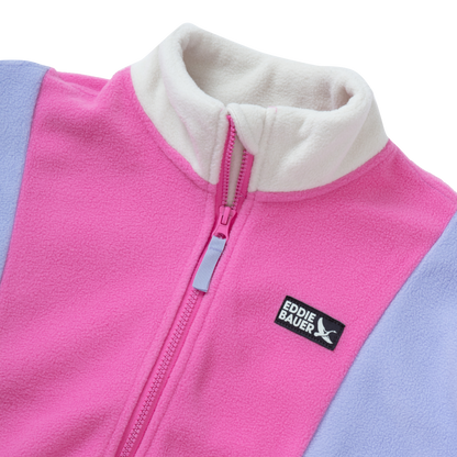 Eddie Bauer Girls Quest Fleece Colorblock Full Zip Jacket alternate view 2