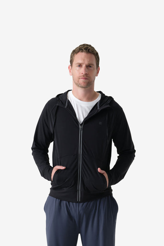 Men's Everyday Full Zip Hoodie - Black by Fieldsheer