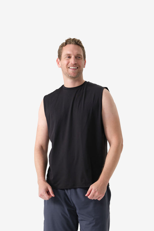 Men's Baseline DriComfort Tank Top - Black by Fieldsheer