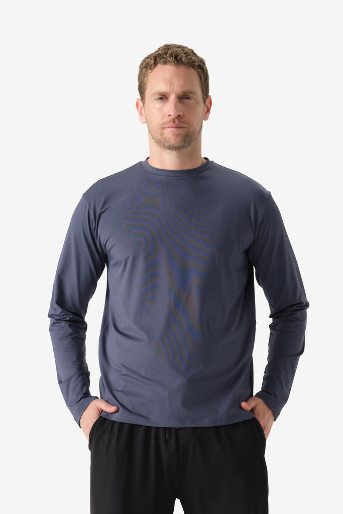 Men's Baseline DriComfort Long Sleeve Tee - Arctic Blue by Fieldsheer
