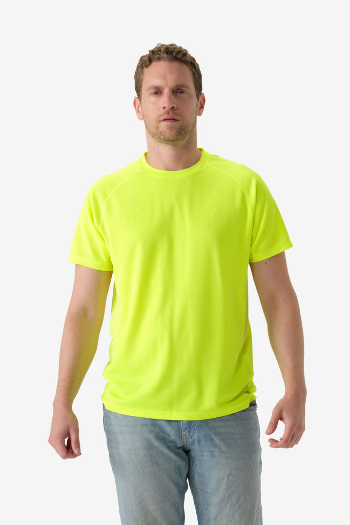 Men's Pique Hi-Vis Short Sleeve Tee - Hi-Vis by Fieldsheer