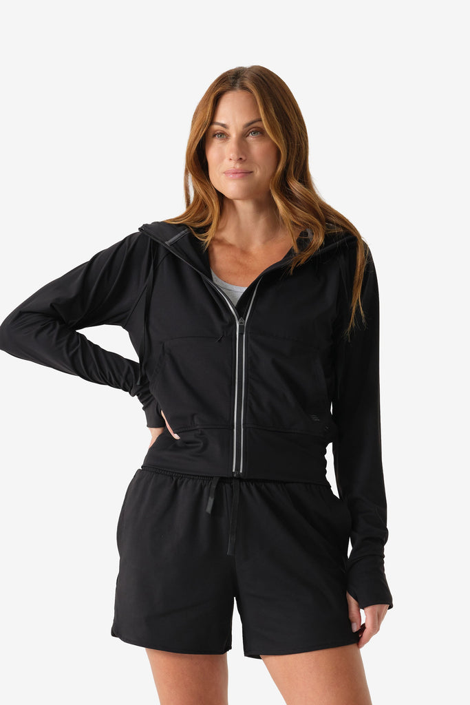 Women's Everyday Athletic Hoodie - Black by Fieldsheer