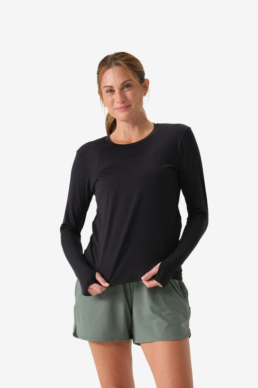 Women's Aeris DriComfort Long Sleeve Tee - Black by Fieldsheer
