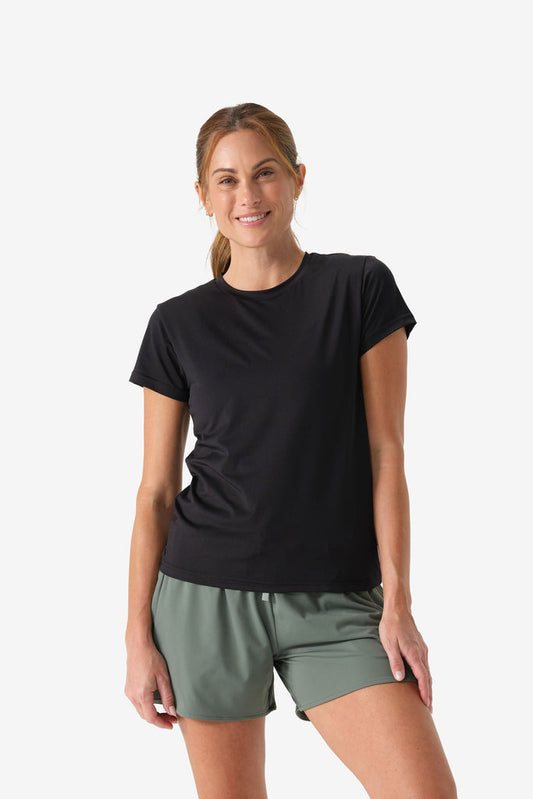 Women's Aeris DriComfort Short Sleeve Tee - Black by Fieldsheer