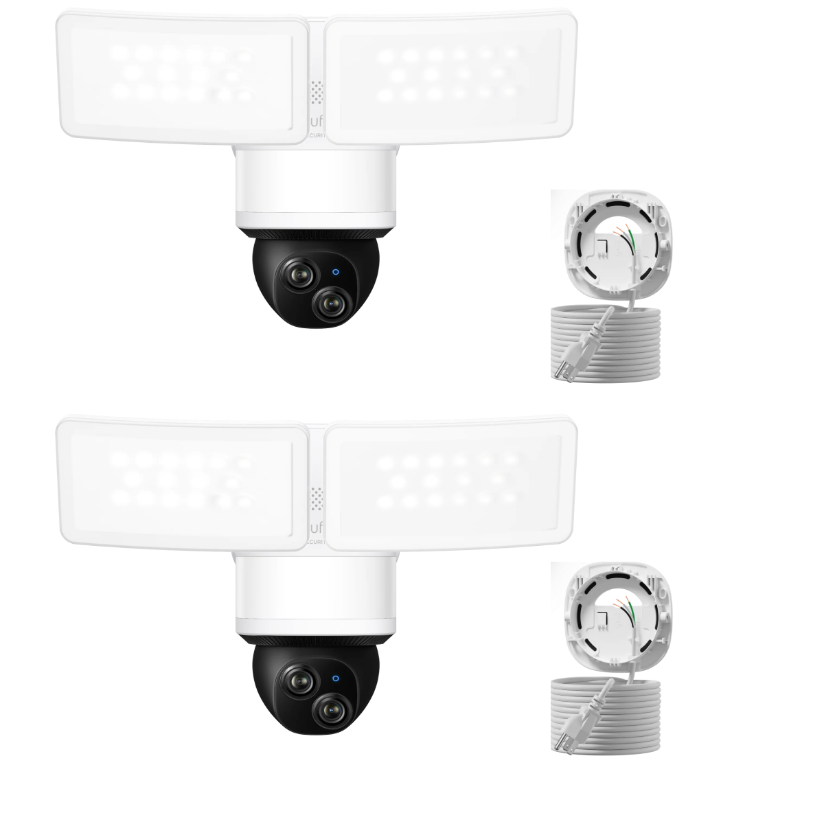 eufy Floodlight Camera E340 with AC Cable (2-Cam Pack) White