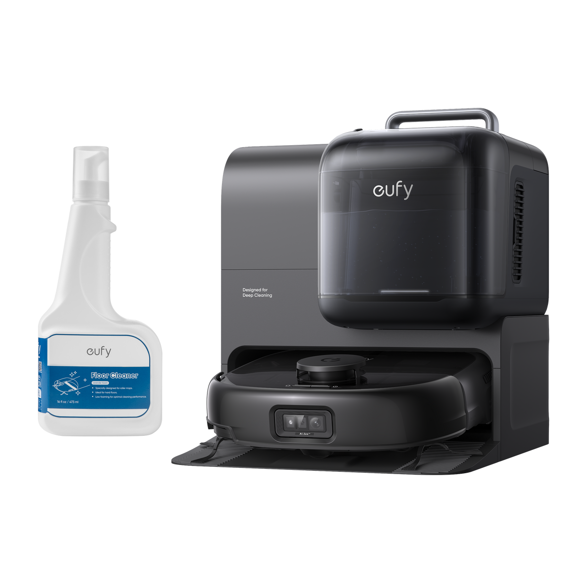 eufy Robot Vacuum Omni E28 + Floor Cleaner Black