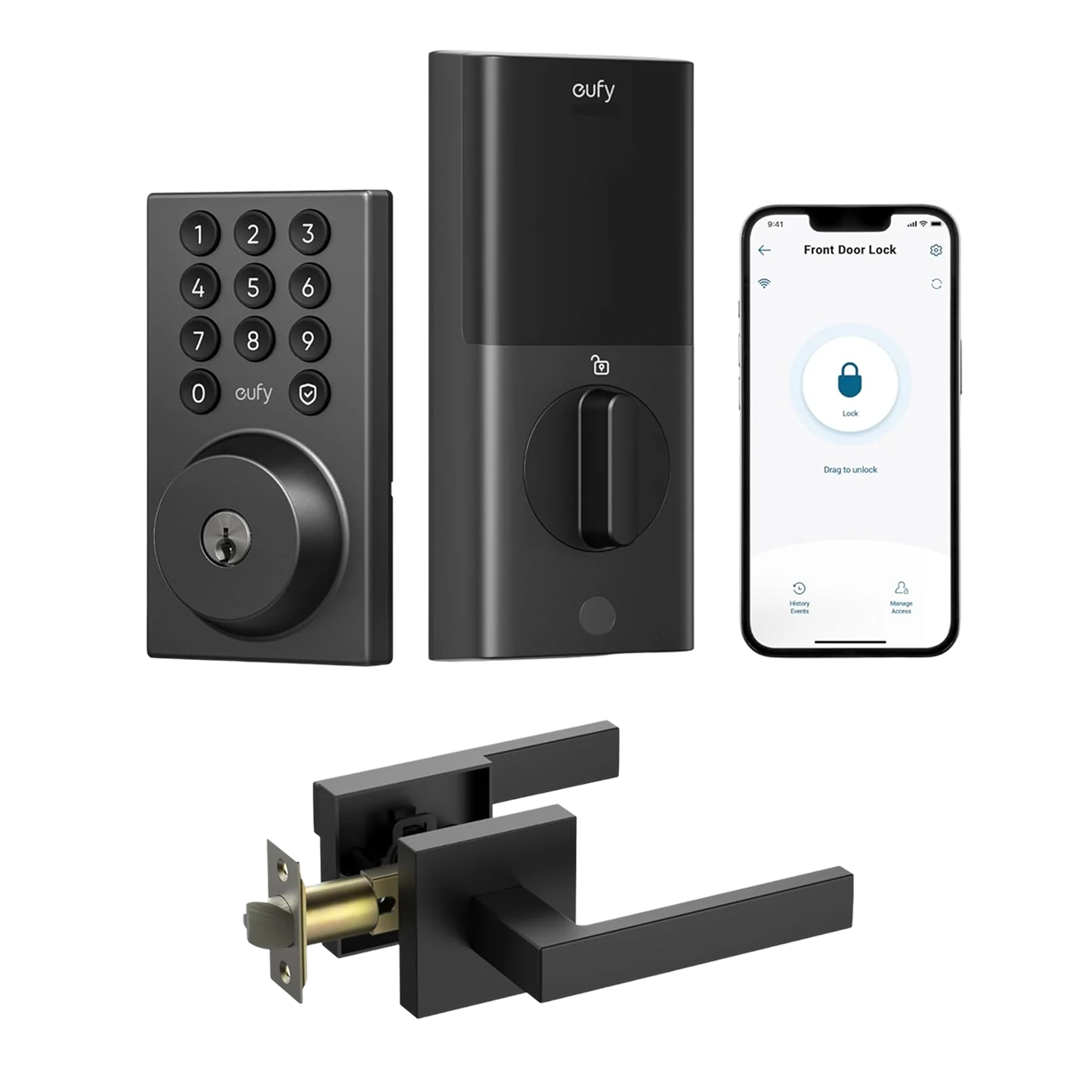 eufy Security Smart Lock C30 with Door Lever black