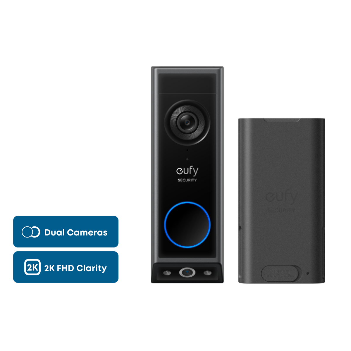 Video Doorbell E340 + Rechargeable Battery Pack with USB-C Black