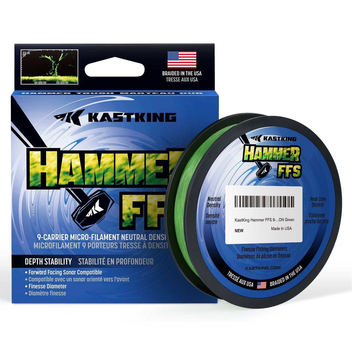 KastKing Hammer FFS Finesse Neutral Density Braided Fishing Line by KastKing