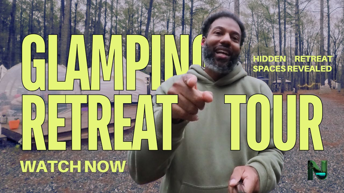 Load video: Notiq's YouTube video about glamping retreat property near Atlanta