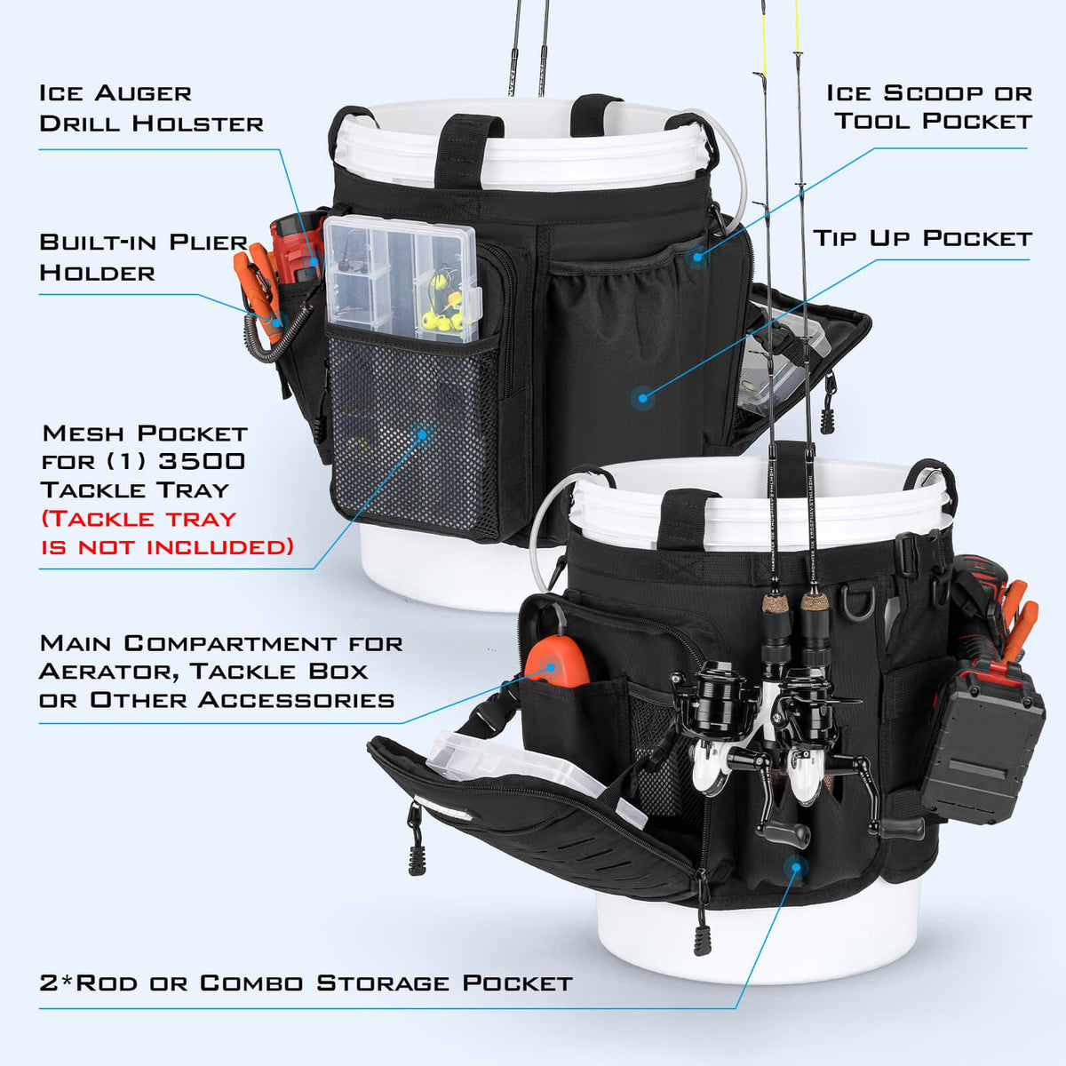 KastKing Karryall Fishing Bucket Organizer for 5 Gallon Bucket product image 3