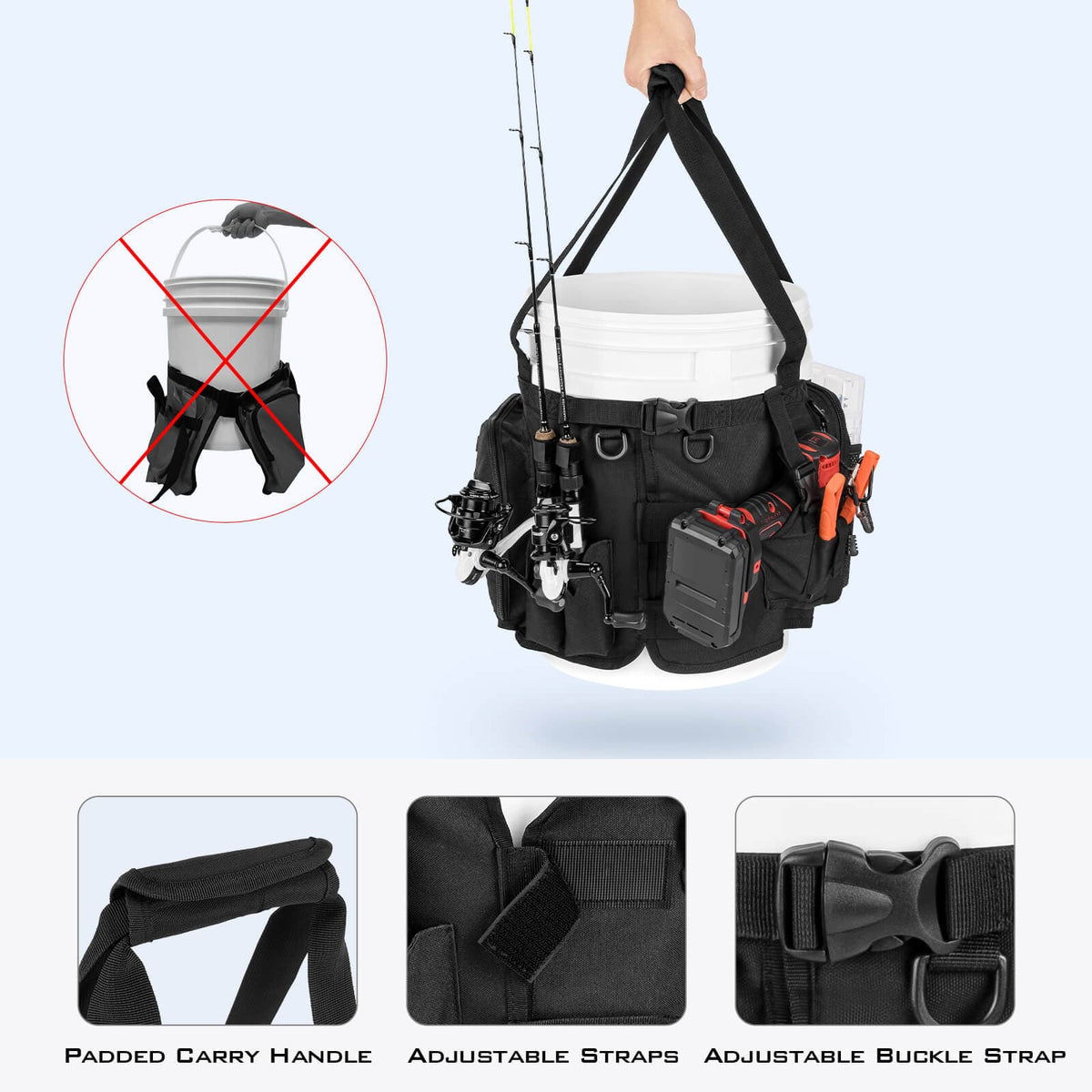 KastKing Karryall Fishing Bucket Organizer for 5 Gallon Bucket product image 5