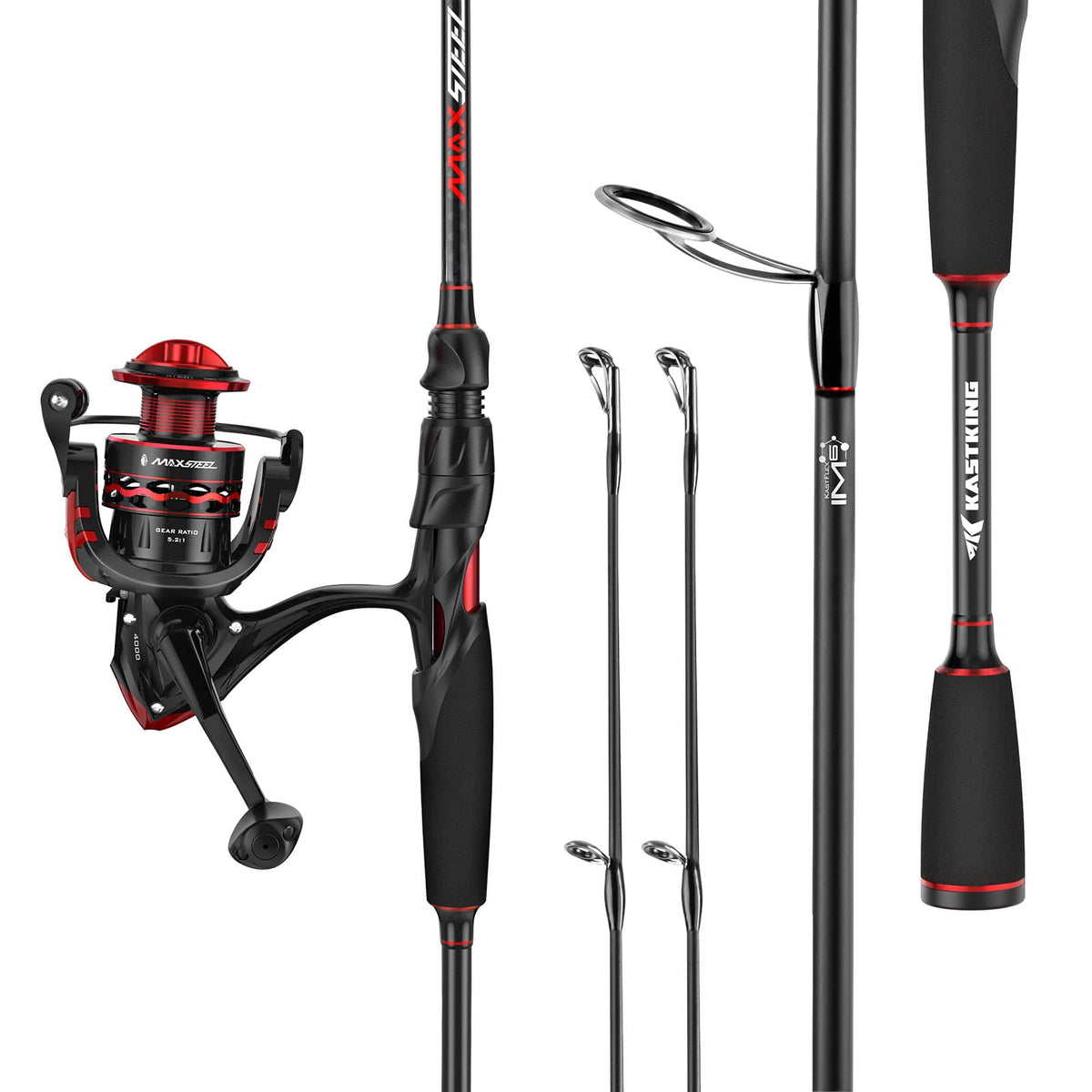 KastKing MaxSteel Twin-Tip Spinning Rod and Reel Combo by KastKing