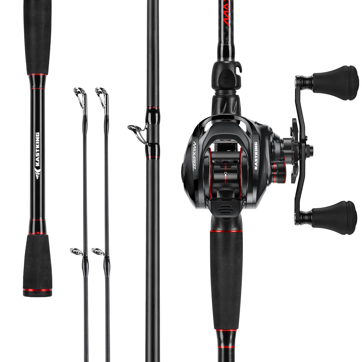 KastKing MaxSteel Twin-Tip Baitcaster Rod and Reel Combo by KastKing