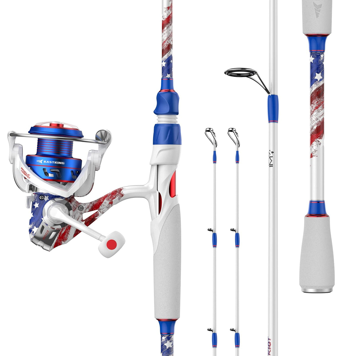 KastKing Royale Legend Patriot Twin-Tip Spinning Rod and Reel Combo by KastKing