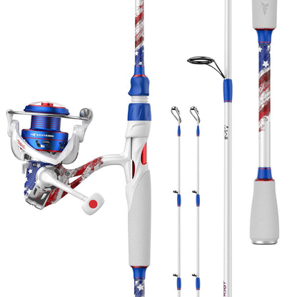 KastKing Royale Legend Patriot Twin-Tip Spinning Rod and Reel Combo by KastKing