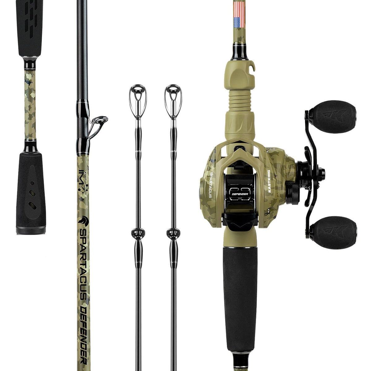 KastKing Spartacus Defender Twin-Tip Baitcaster Rod and Reel Combo by KastKing