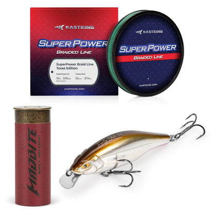 KastKing Superpower Braided Fishing Line and Lure Kit by KastKing