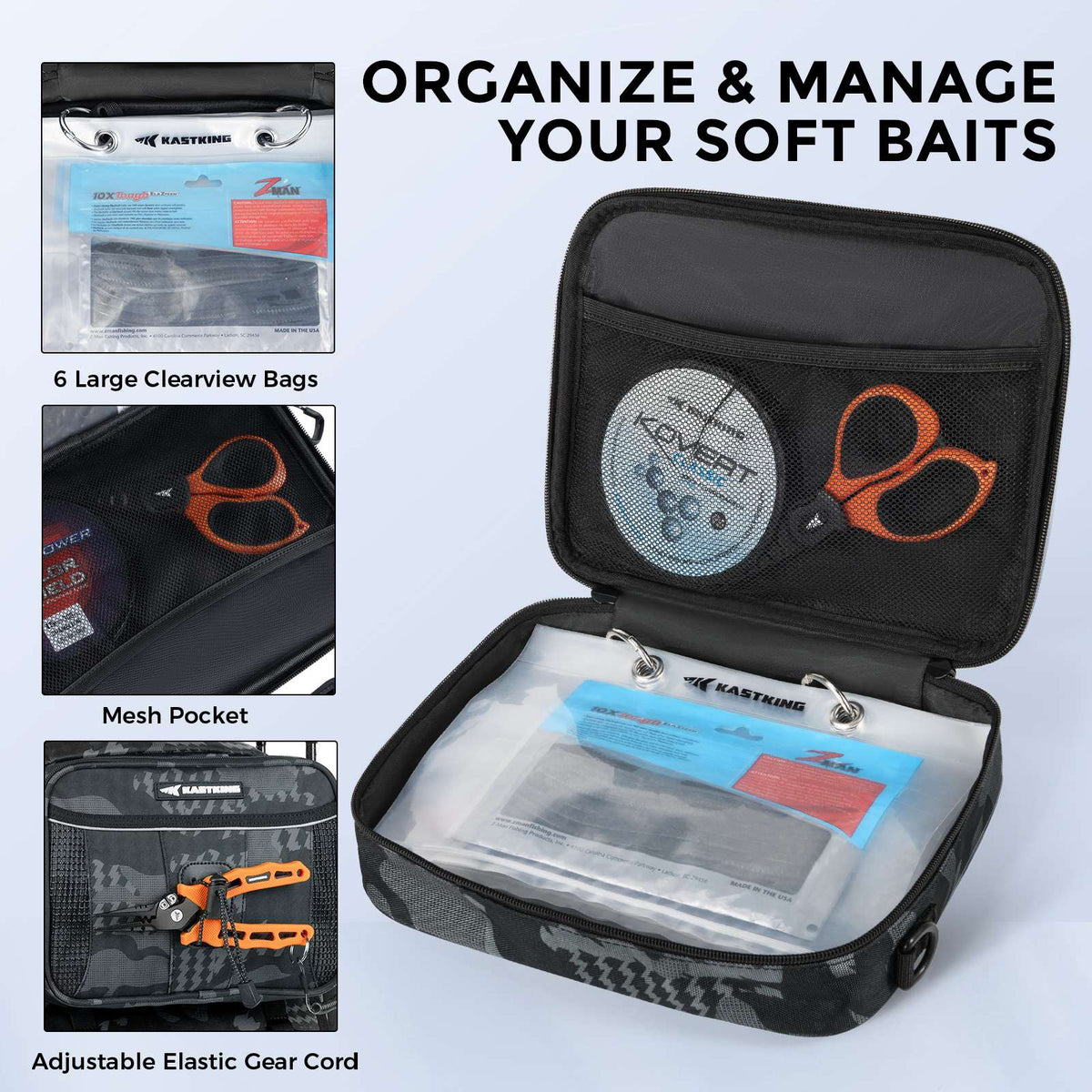KastKing BaitSpace Detachable Bait Binder Tackle Bag product image 6