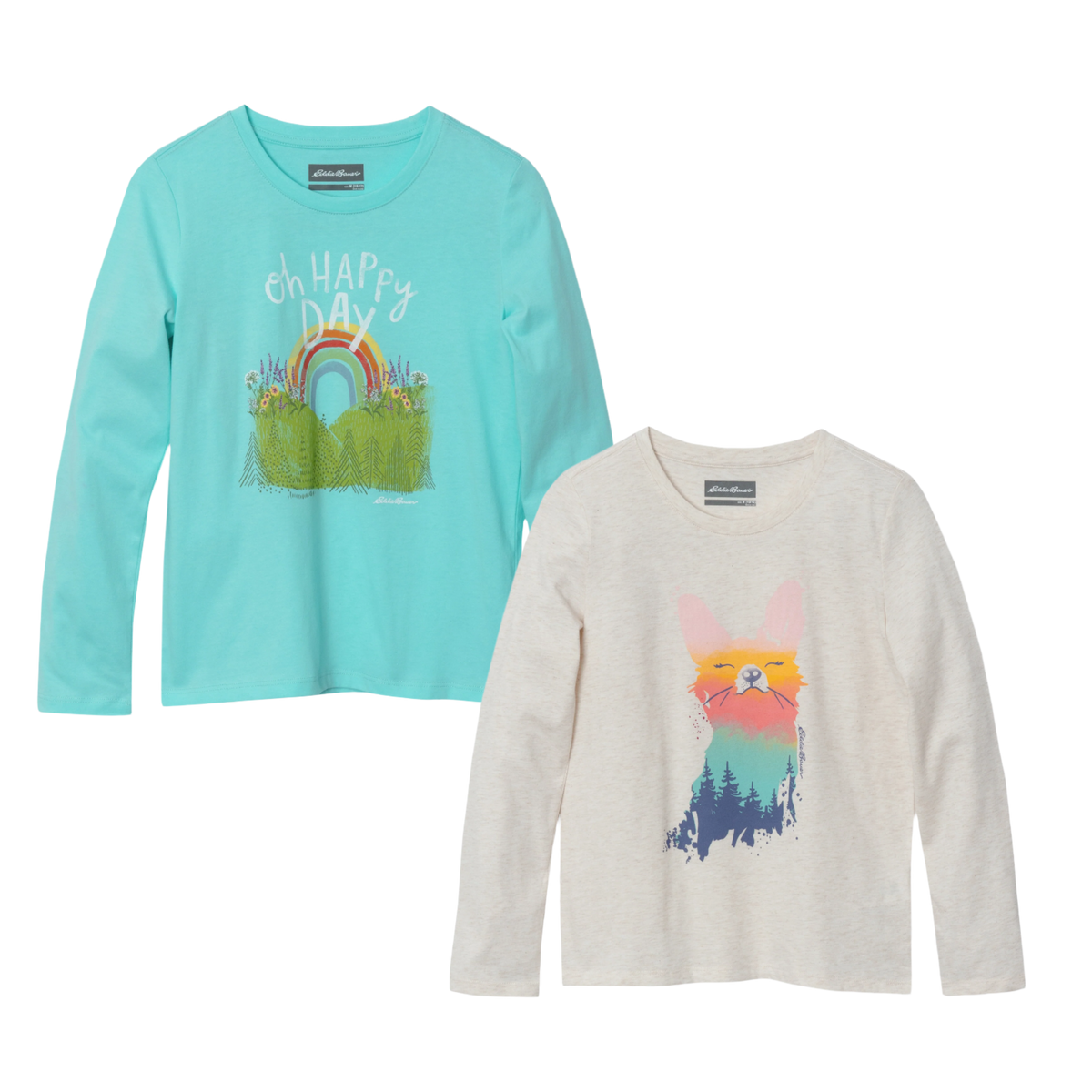 Eddie Bauer Girls Graphic Long-Sleeve T-Shirt - 2 Pack alternate view 1