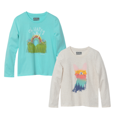 Eddie Bauer Girls Graphic Long-Sleeve T-Shirt - 2 Pack alternate view 1